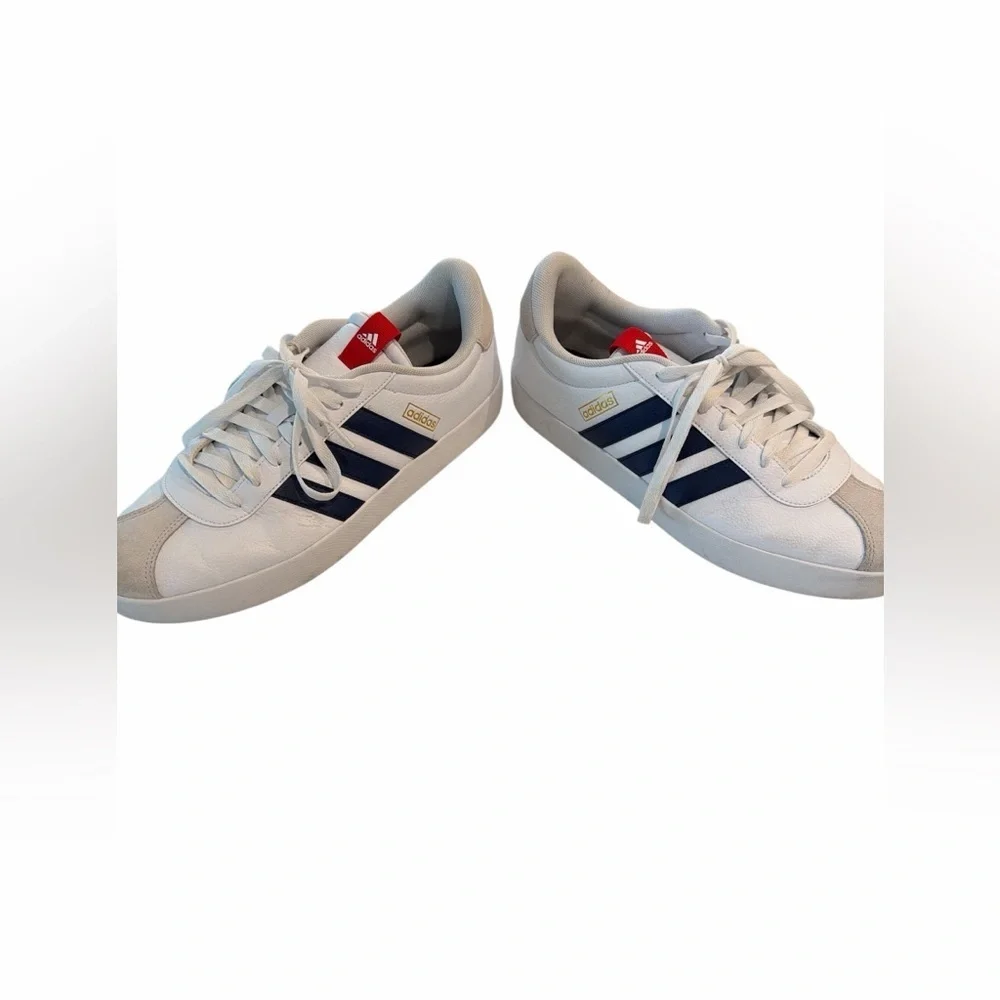 Adidas Original VL Court 3.0 Shoes Mens White Suede Sneakers Size 12